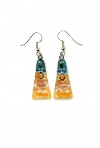 Triangle Glass Earrings Triangle Glass Earrings